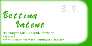 bettina valent business card